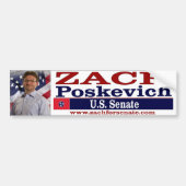 Zach for senate Bumpersticker (Voorkant)