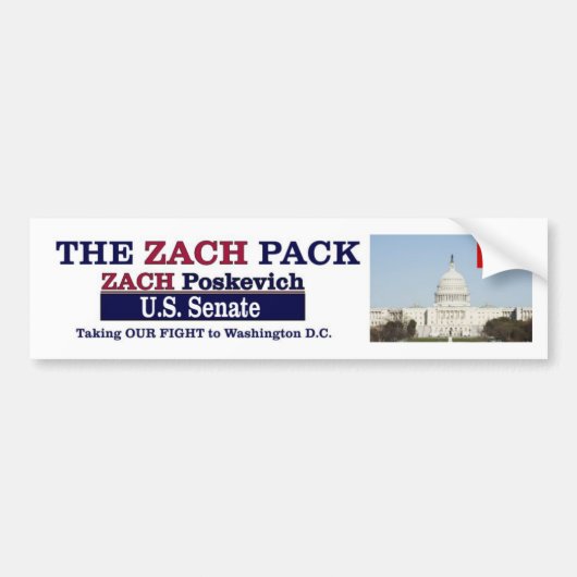 Zach Pack bumper Stickers! Bumpersticker (Voorkant)