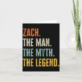 Zach The , Man Myth Legend, Funny Name Zach  Kaart (Voorkant)