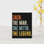 Zach The , Man Myth Legend, Funny Name Zach  Kaart (Gele Bloem)