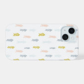 Zach waterverf chevronpatroon iPhone 15 case (Achterkant horizontaal)