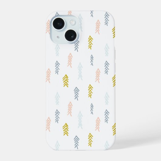Zach waterverf chevronpatroon iPhone 15 case (Achterkant)