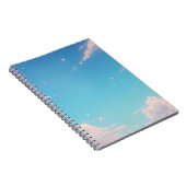 Zach Wolk Notebook, Pastel Hemel Dagboek, Blauwe L Notitieboek (Rechterzijde)