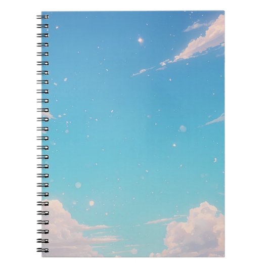 Zach Wolk Notebook, Pastel Hemel Dagboek, Blauwe L Notitieboek (Voorkant)