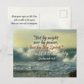 Zacharia 4:6 Door Mijn Geest zegt de Here: Bijbel Briefkaart (Voorkant / Achterkant)