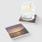 Zacharia 4 NIET DOOR Christelijk Inspirerend Stenen Onderzetter (Zijkant)