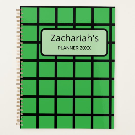 Zachariah aanpasbaar planner (Voorkant)