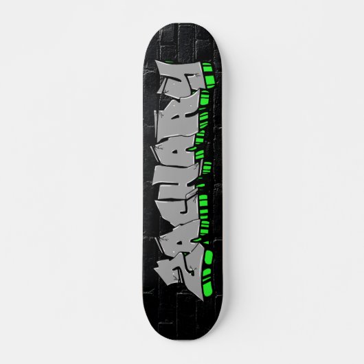 Zachary Graffiti Custom Personalized Skateboard (Voorkant)