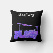 Zachary Name with a Fire Truck Kussen (Achterkant)