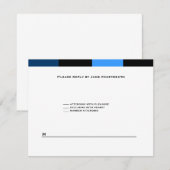 Zachary Royal Blue Navy Blue RSVP-kaart RSVP Kaartje (Voorkant / Achterkant)