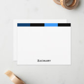 Zachary Royal Navy Blue Hartelijk dank Notitiekaartje (Voorkant / Achterkant in situ)