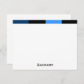 Zachary Royal Navy Blue Hartelijk dank Notitiekaartje (Voorkant / Achterkant)