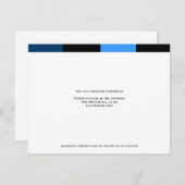 Zachary Royal Navy Blue Reception Card Informatiekaartje (Voorkant / Achterkant)