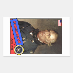 Zachary Taylor Baseball Card Rechthoekige Sticker