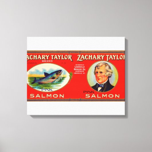 Zachary Taylor Brand Salmon Label Canvas Afdruk (Voorkant)
