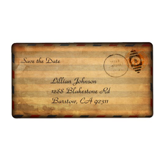 Zachée Save Date Label (Voorkant)