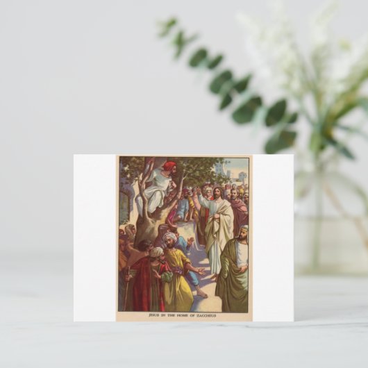 Zacheus ziet Jezus Briefkaart (Staand voorkant)