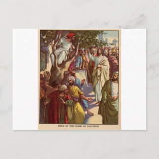 Zacheus ziet Jezus Briefkaart