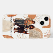 "Zachig voor hem, fel voor haar." Case-Mate iPhone Case (Achterkant (horizontaal))
