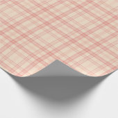 Zachroze Crème en Roze Roze Streepjes Cadeaupapier (Hoek)