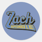 zach's bar mitzvah ronde sticker (Voorkant)