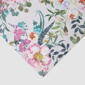 Zacht aangetaste Waterverf Rozen en veren Tissuepapier (Detail)