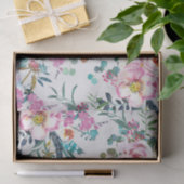 Zacht aangetaste Waterverf Rozen en veren Tissuepapier (Geschenk)