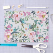 Zacht aangetaste Waterverf Rozen en veren Tissuepapier (Craft)