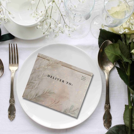 Zacht Abstract Botanisch Grijs Groen Minimale QR-c All In One Uitnodiging