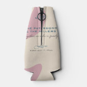 Zacht Abstract organisch gevormd roze blauw monogr Flesjeskoeler (Achterkant)