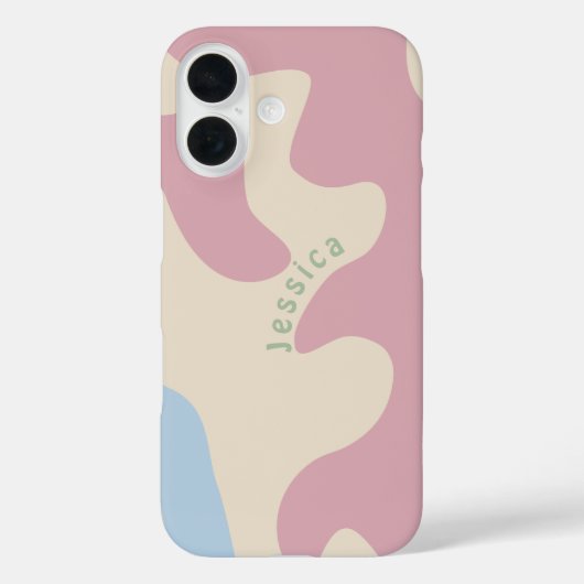 Zacht Abstract organisch gevormde gepersonaliseerd Case-Mate iPhone Case (Achterkant)