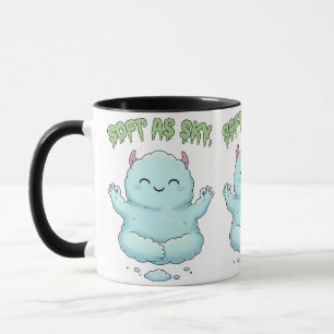 Zacht als de Lucht: Kawaii Wolkenmonster Zen Yoga  Mok