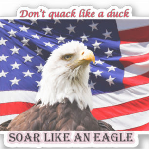 Zacht als een Eagle Patriotic Vinyl Sticker