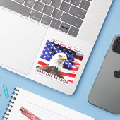 Zacht als een Eagle Patriotic Vinyl Sticker (Laptop met iPhone)