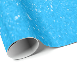 Zacht baby Blue Glitter Print Cadeaupapier