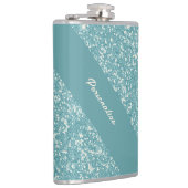 Zacht Baby Blue Glitter Trendy Chic Personalized F Heupfles (Rechts)