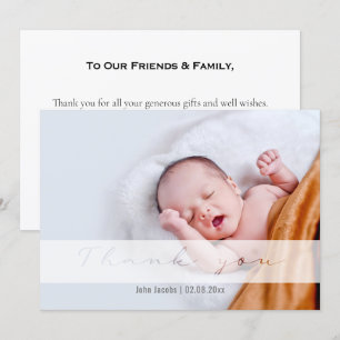 Zacht baby shower, schatje, bedankt kaart