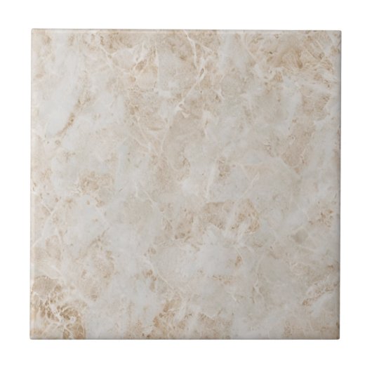 Zacht beige marmeren stenen keramische Tegel Tegeltje (Voorkant)