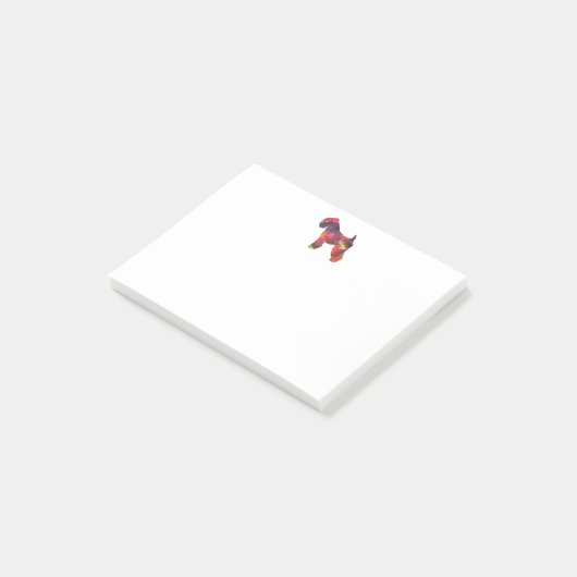 Zacht bekleed wieldeksel Terrier Dog Geo Multi Post-it® Notes (Schuin)