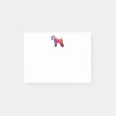 Zacht bekleed wieldeksel Terrier Dog Geo Paars Post-it® Notes (Voorkant)