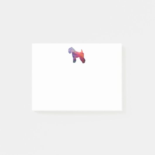 Zacht bekleed wieldeksel Terrier Dog Geo Paars Post-it® Notes (Voorkant)