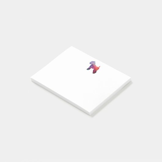 Zacht bekleed wieldeksel Terrier Dog Geo Paars Post-it® Notes (Schuin)