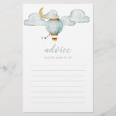 Zacht blauw advies voor de Kaart van de te worden  (Voorkant)