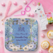 Zacht blauw Baby shower voor ventilatorpomp Hydran Papieren Bordje (Feest)