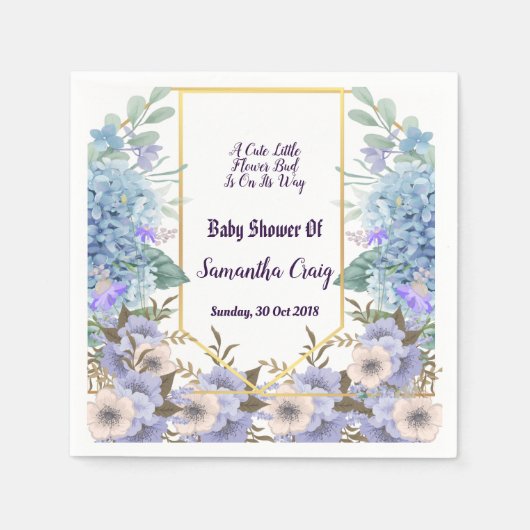 Zacht blauw Baby shower voor ventilatorpomp Hydran Servet (Voorkant)