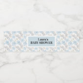  zacht blauw Baby shower, vrijgezellenfeest Waterfles Etiket (Enkel label)