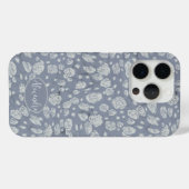 Zacht blauw bloemwater Case-Mate iPhone case (Achterkant (horizontaal))