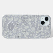 Zacht blauw bloemwater Case-Mate iPhone case (Achterkant (horizontaal))