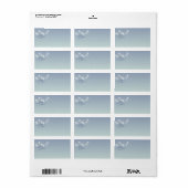 Zacht blauw Casual trouwadres Etiket (Full Sheet)