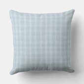 Zacht blauw Dainty Plaid Kussen (Achterkant)